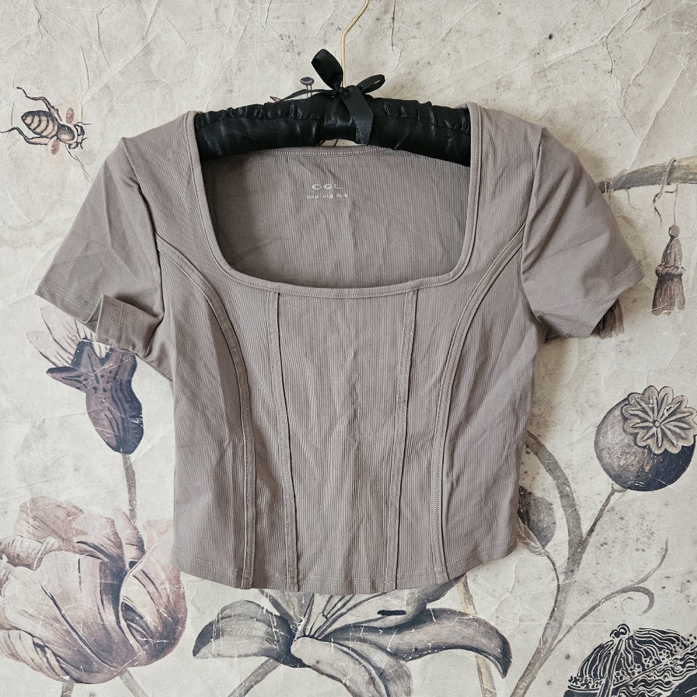 stretchy corset-style crop top